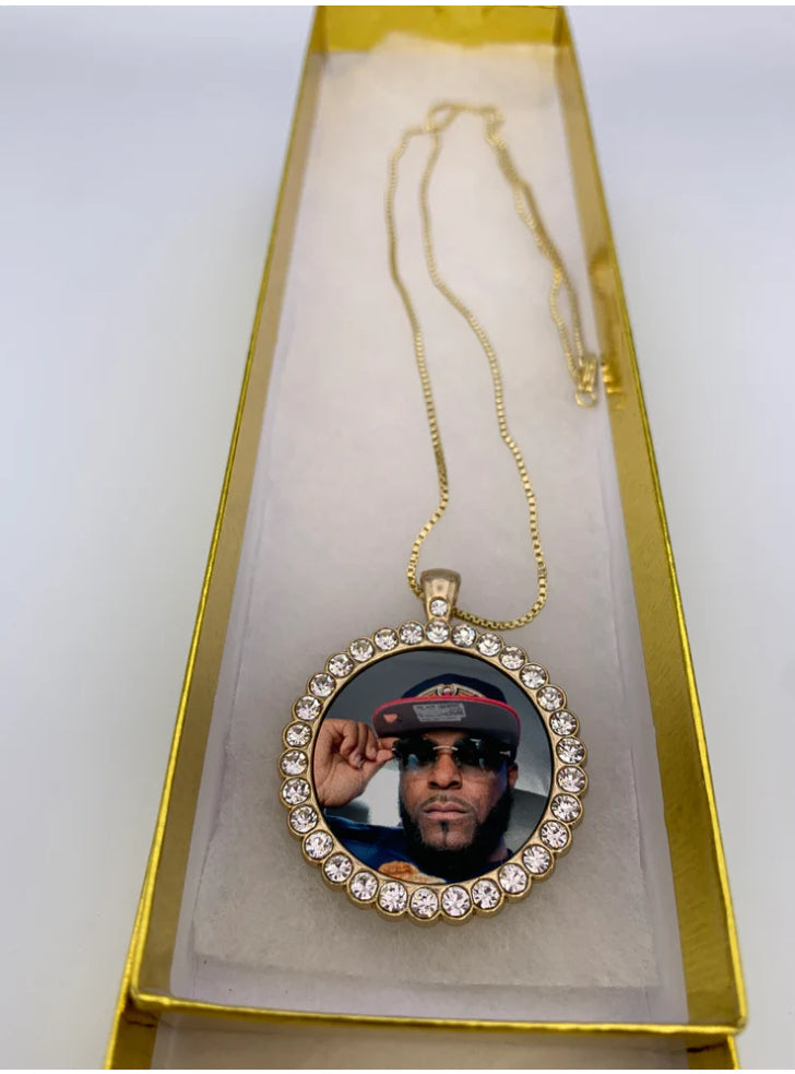 Custom GOLD Photo Pendant