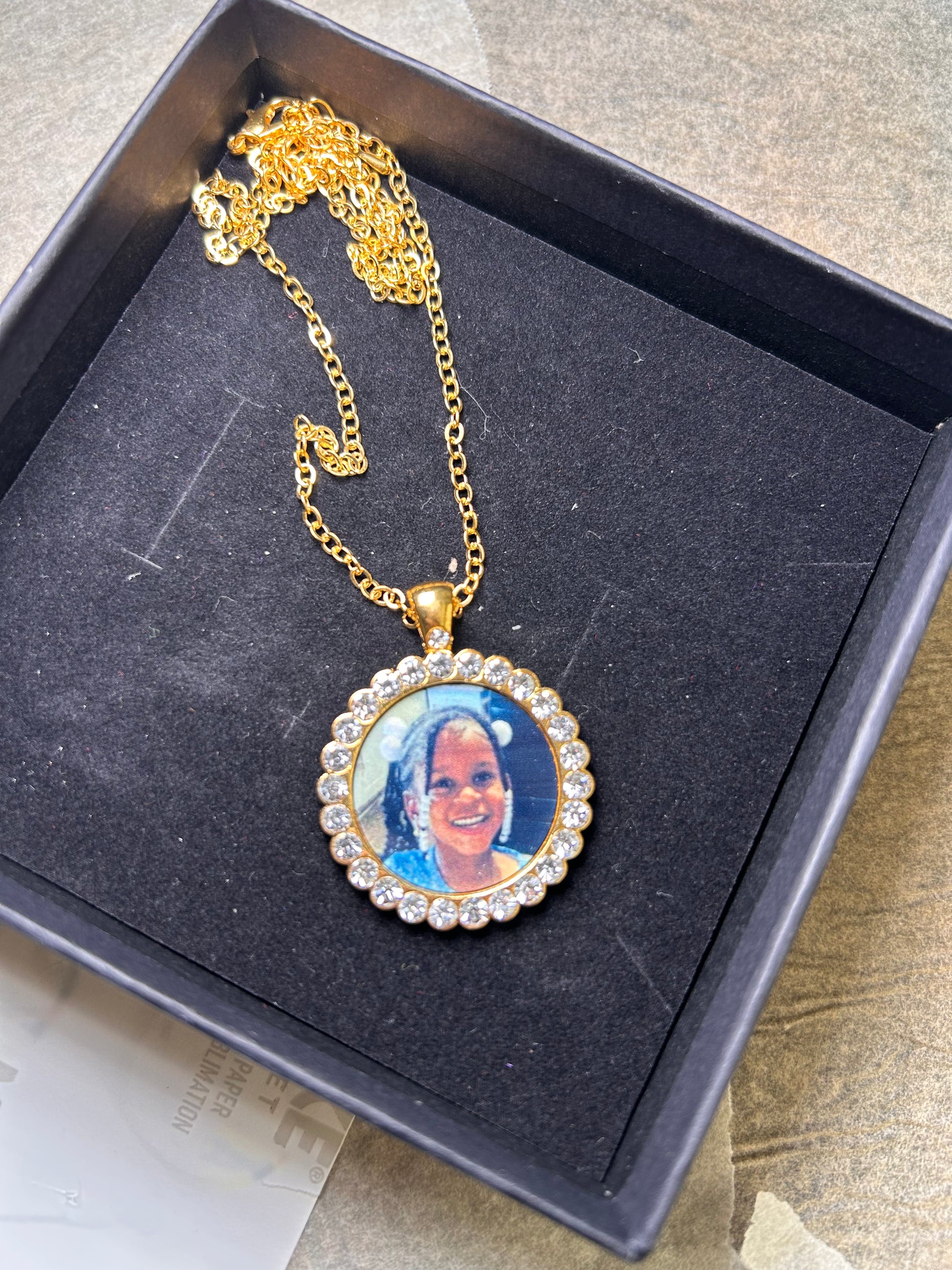 Custom GOLD Photo Pendant