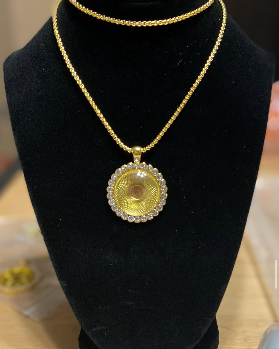 Custom GOLD Photo Pendant