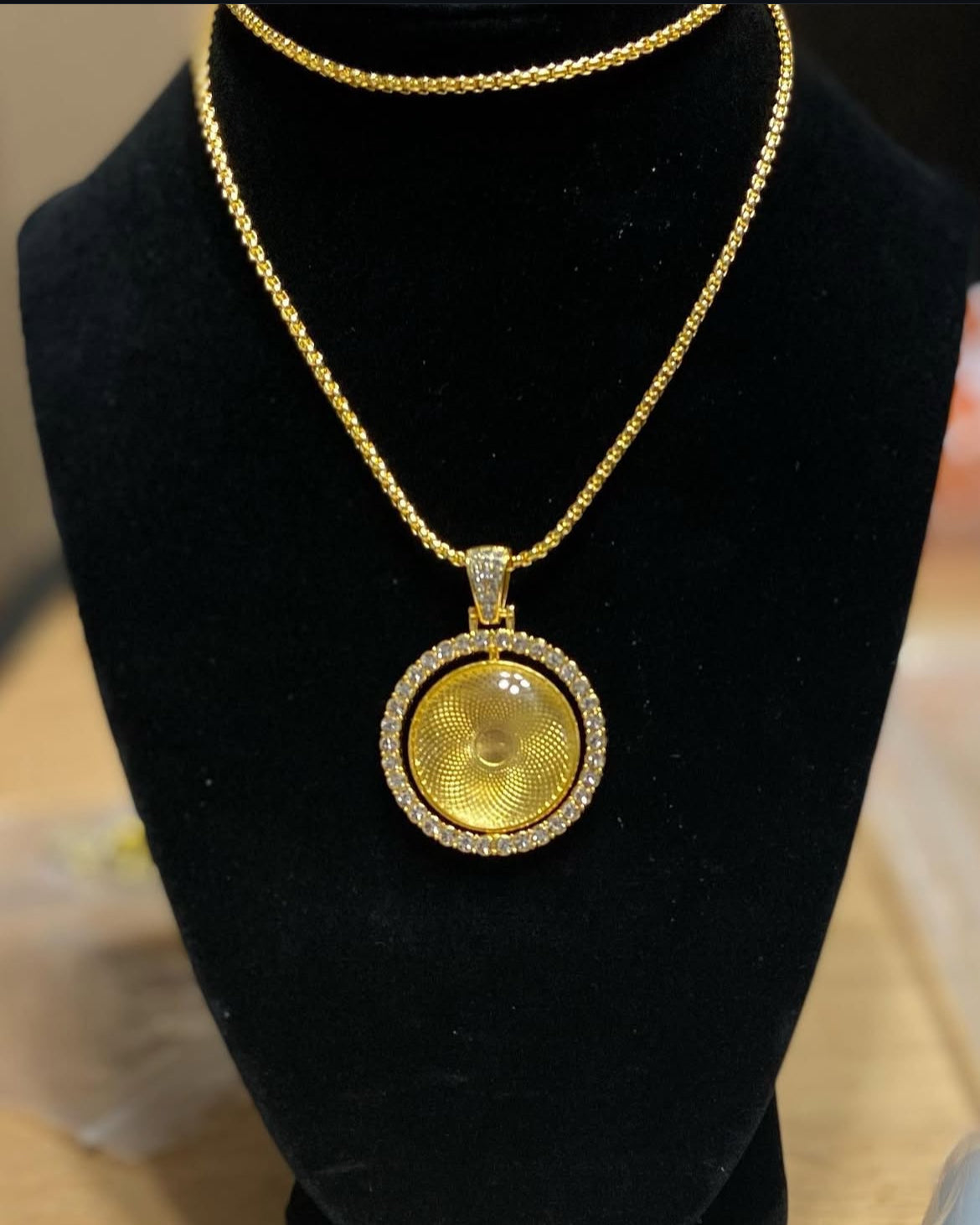 Custom GOLD Photo Pendant