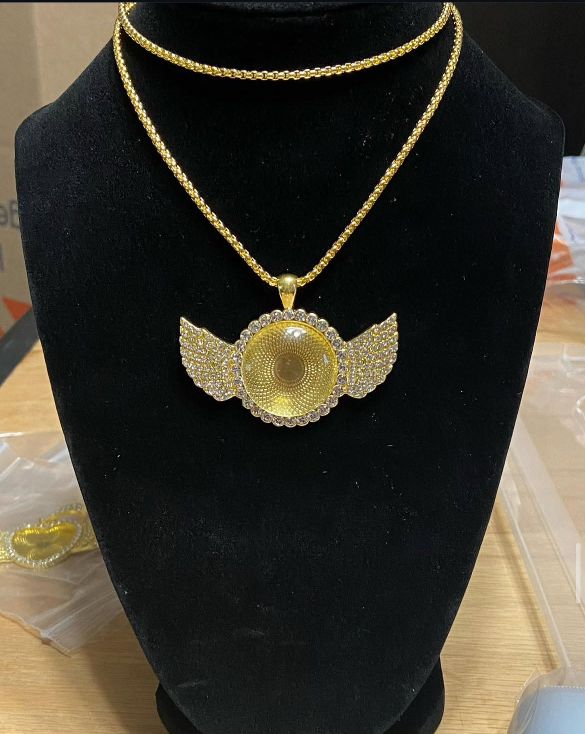 Custom GOLD Photo Pendant
