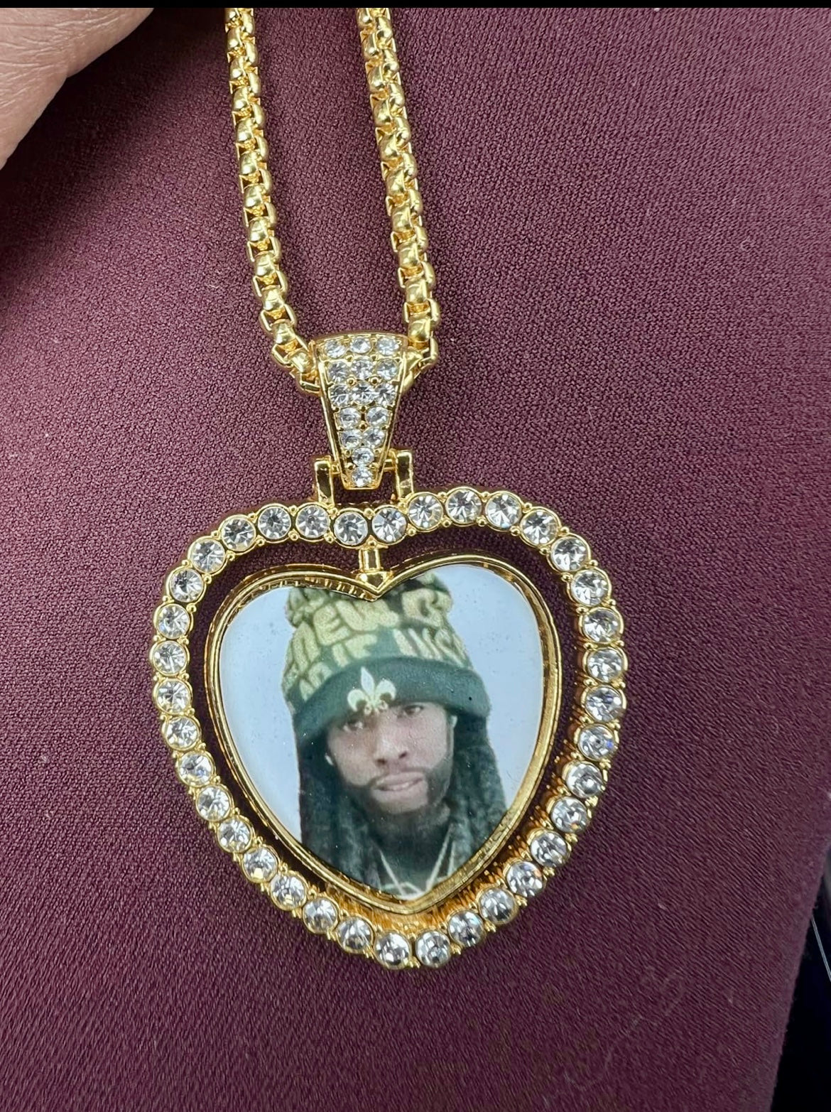 Custom GOLD Photo Pendant