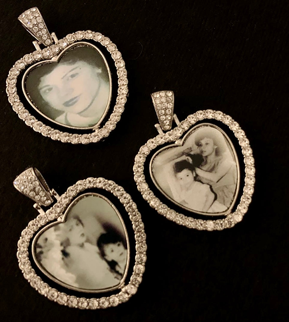 Custom SILVER Photo Pendant